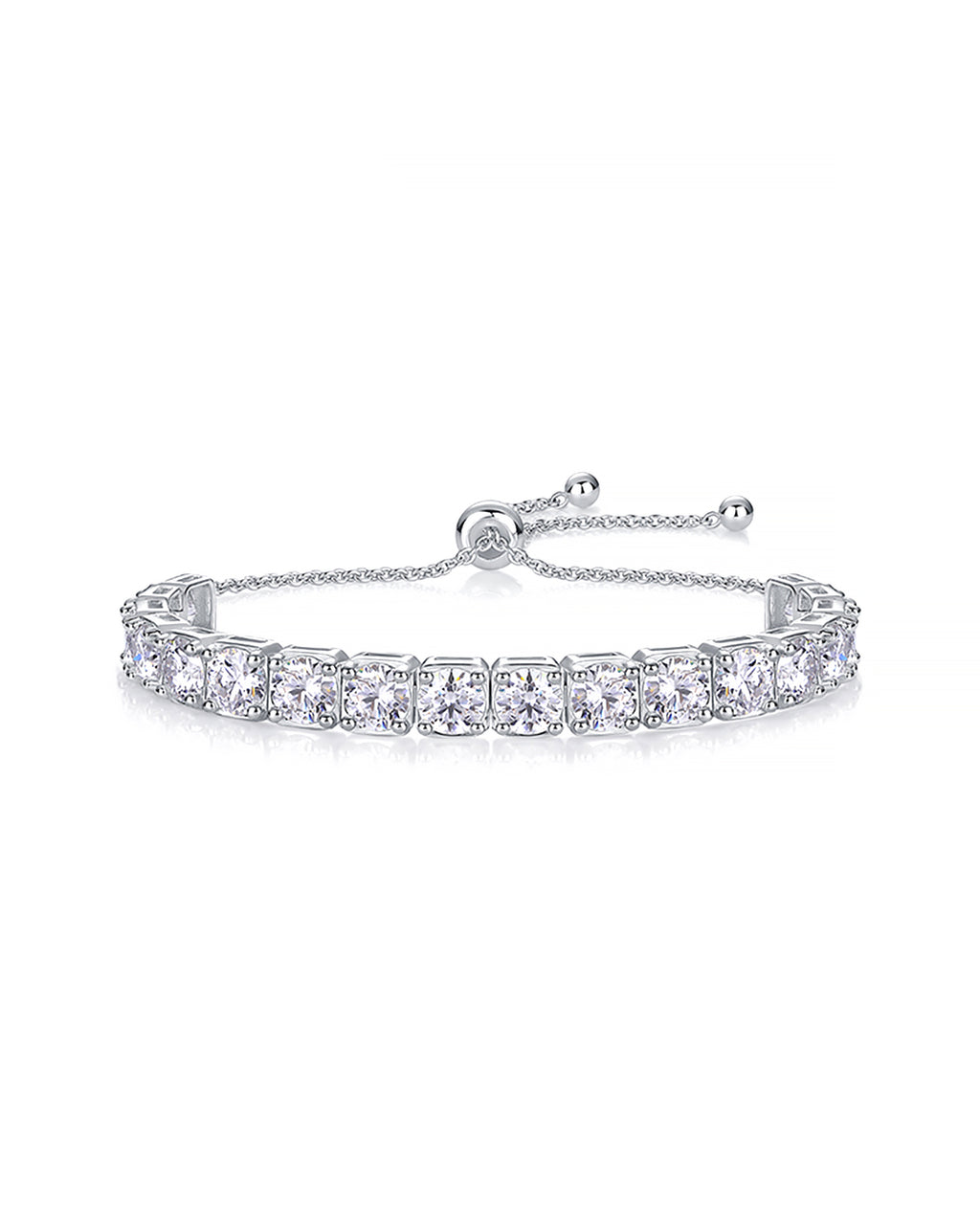 Adjustable Moissanite Tennis Bracelet S925 Silver