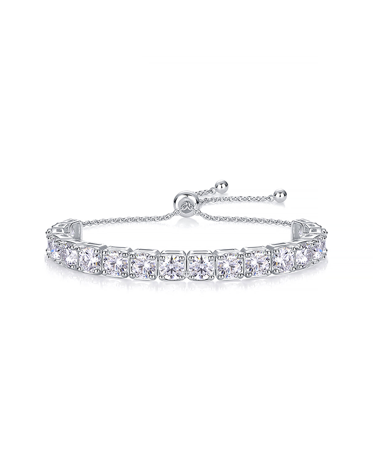 Adjustable Moissanite Tennis Bracelet S925 Silver