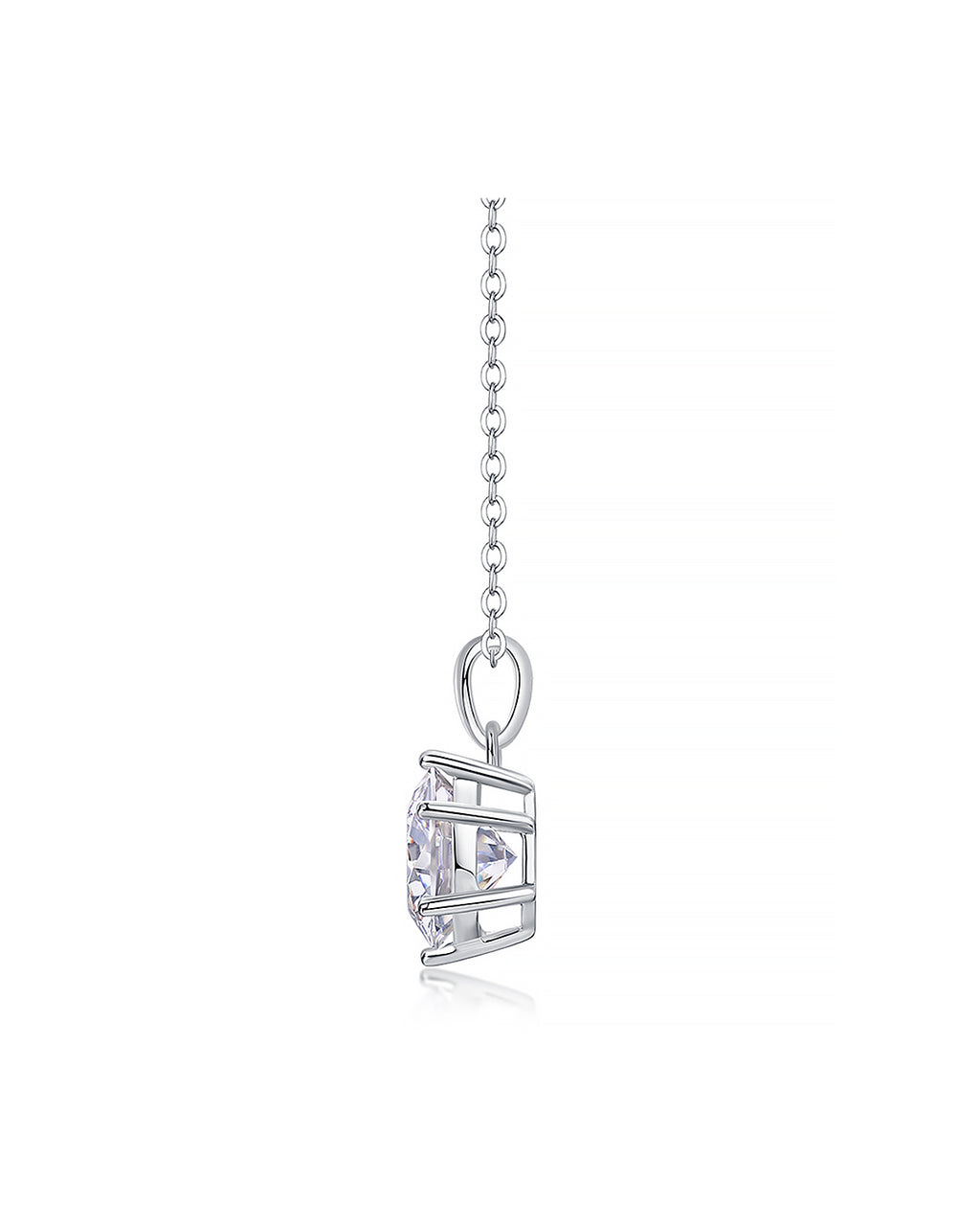Classic Moissanite Solitaire Pendant Necklace S925 Silver