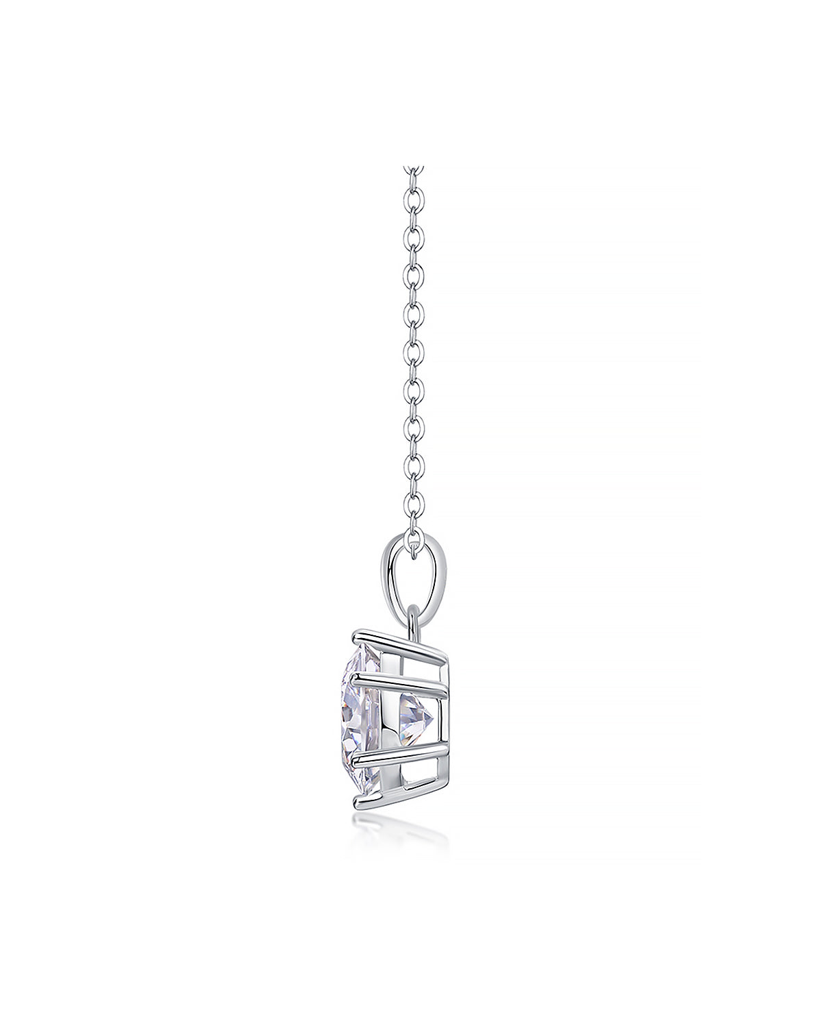 Classic Moissanite Solitaire Pendant Necklace S925 Silver