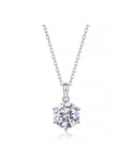 Classic Moissanite Solitaire Pendant Necklace S925 Silver