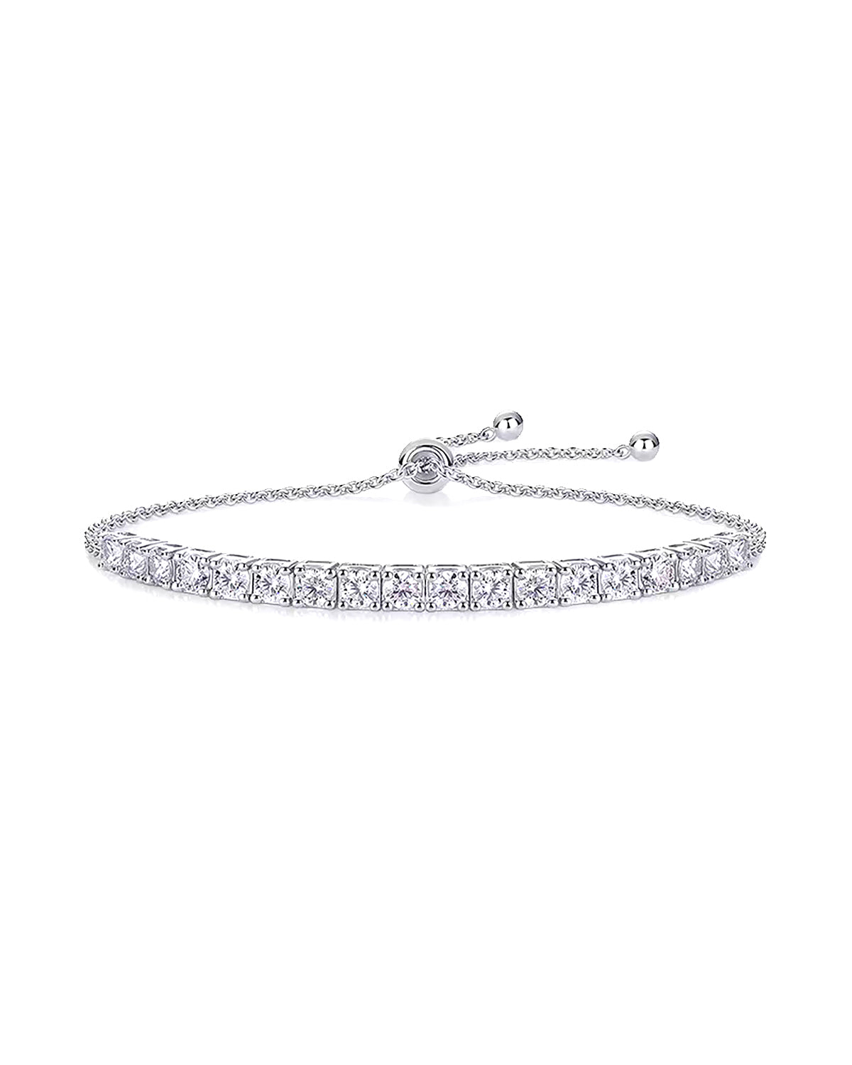 Adjustable Moissanite Tennis Bracelet S925 Silver