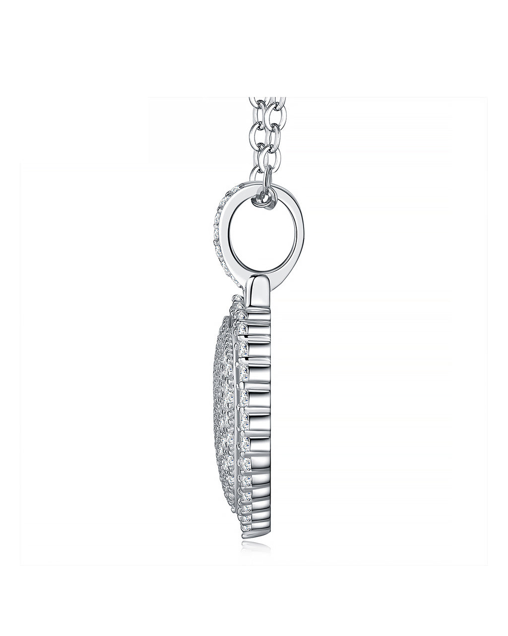Iced Out Moissanite Heart Pendant Necklace S925 Silver