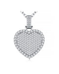 Iced Out Moissanite Heart Pendant Necklace S925 Silver