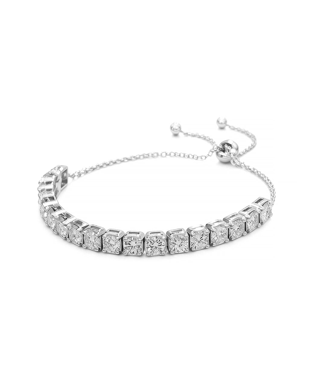 Adjustable Moissanite Tennis Bracelet S925 Silver