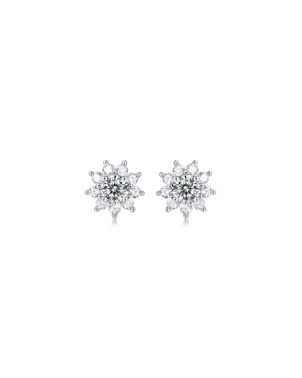 925 Sterling Silver Moissanite Earrings - E10771