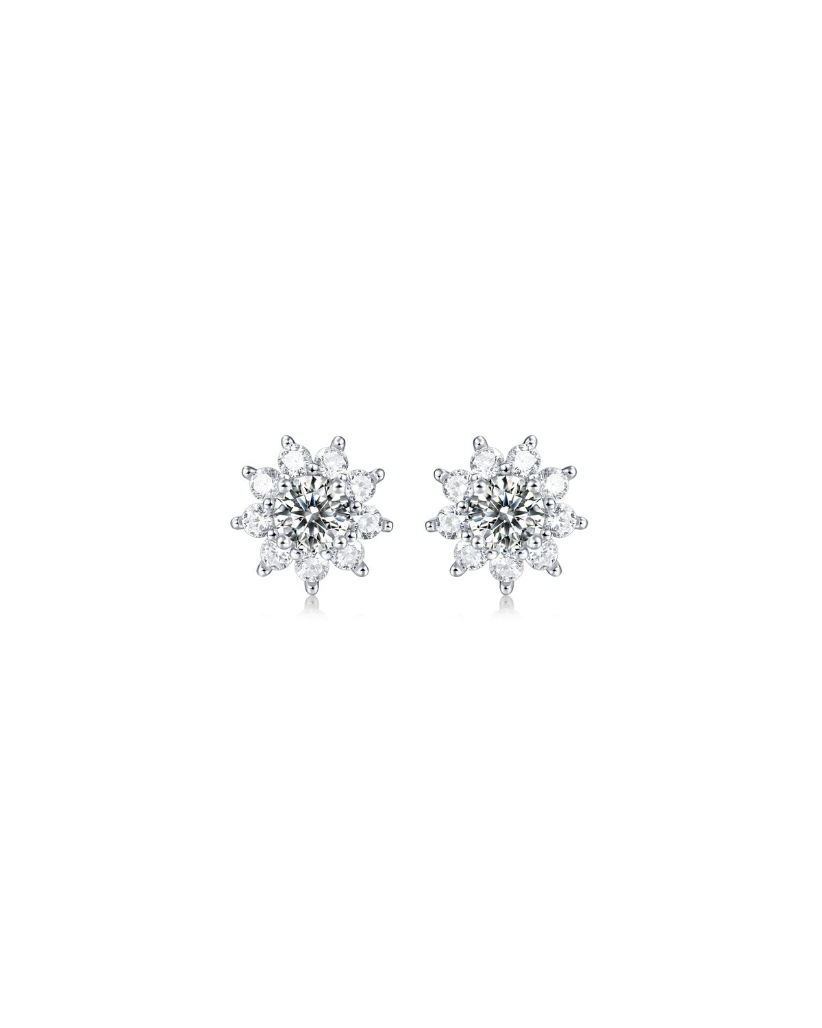 925 Sterling Silver Moissanite Earrings - E10771