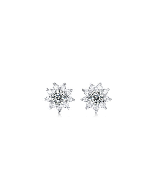 925 Sterling Silver Moissanite Earrings - E10771