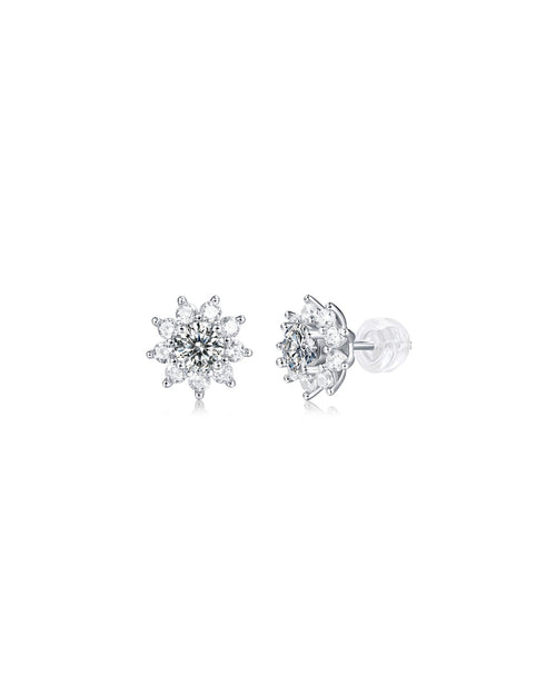 925 Sterling Silver Moissanite Earrings - E10771