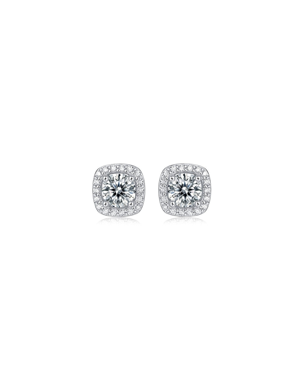 925 Sterling Silver Moissanite Earrings - E10875