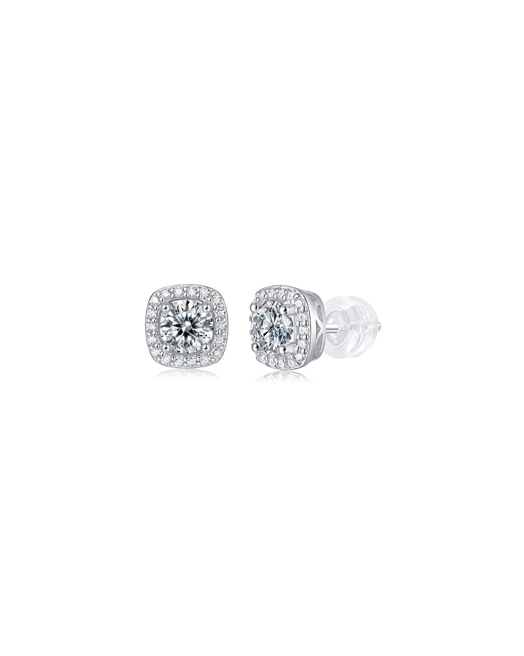 925 Sterling Silver Moissanite Earrings - E10875