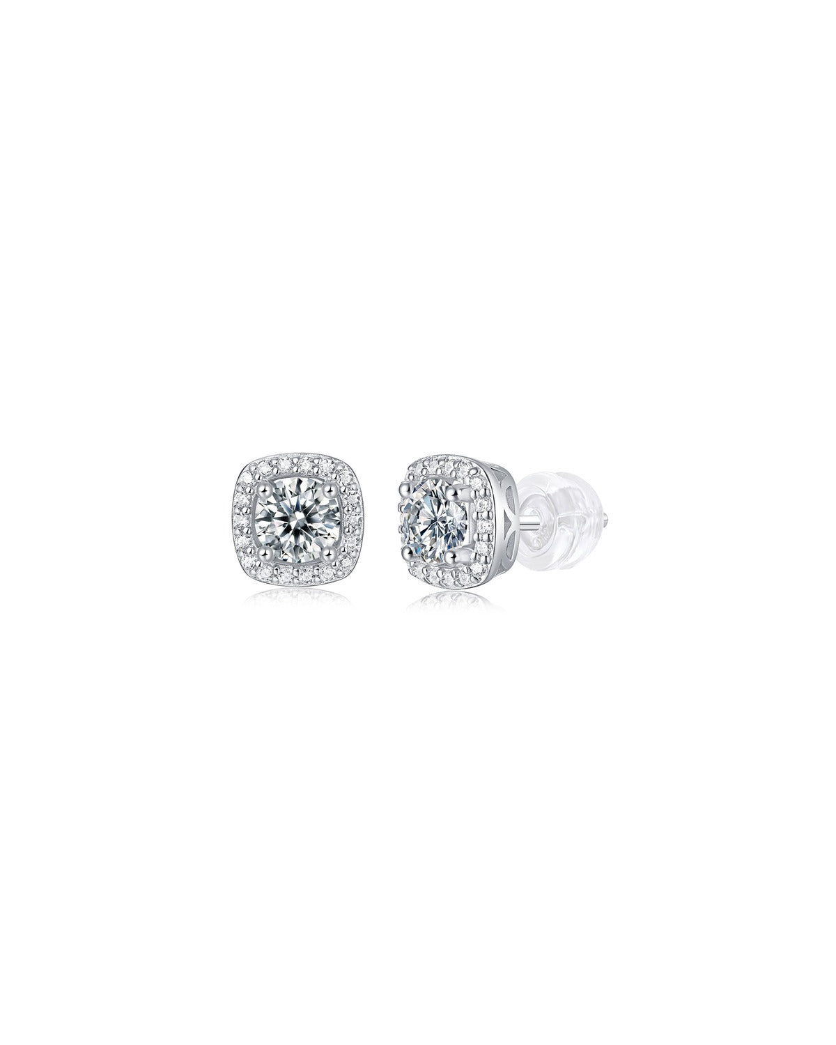 925 Sterling Silver Moissanite Earrings - E10875