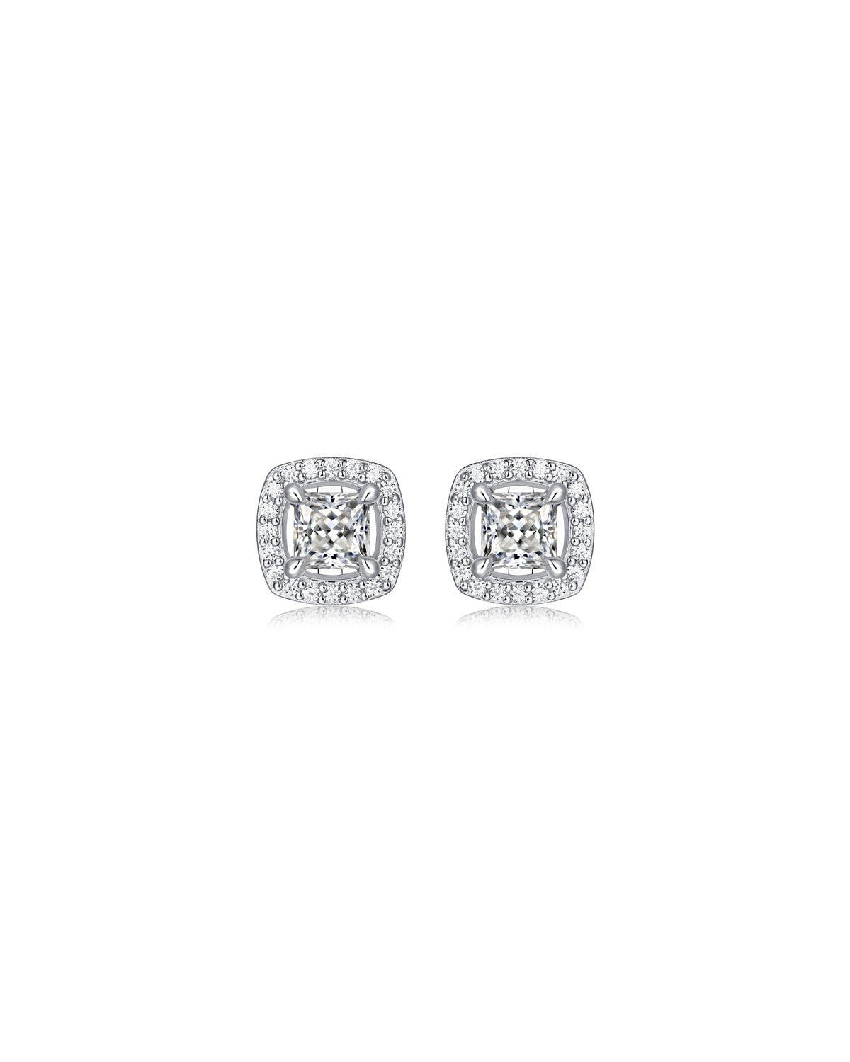925 Sterling Silver Moissanite Earrings - E11438