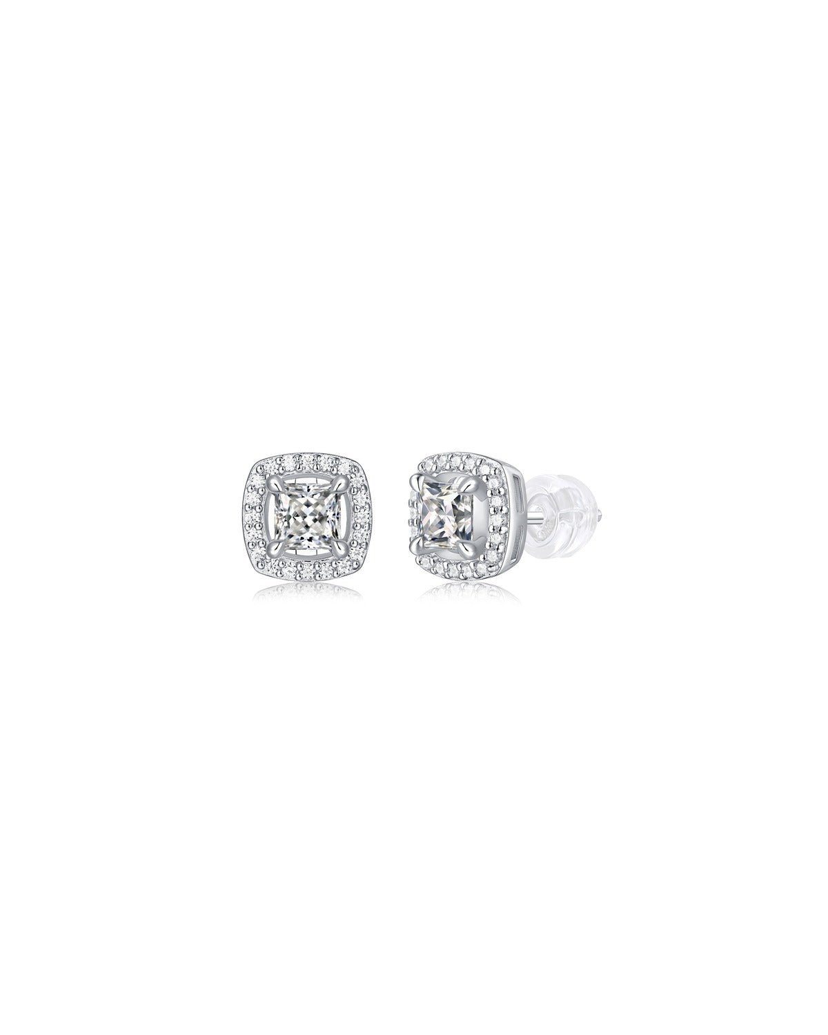 925 Sterling Silver Moissanite Earrings - E11438