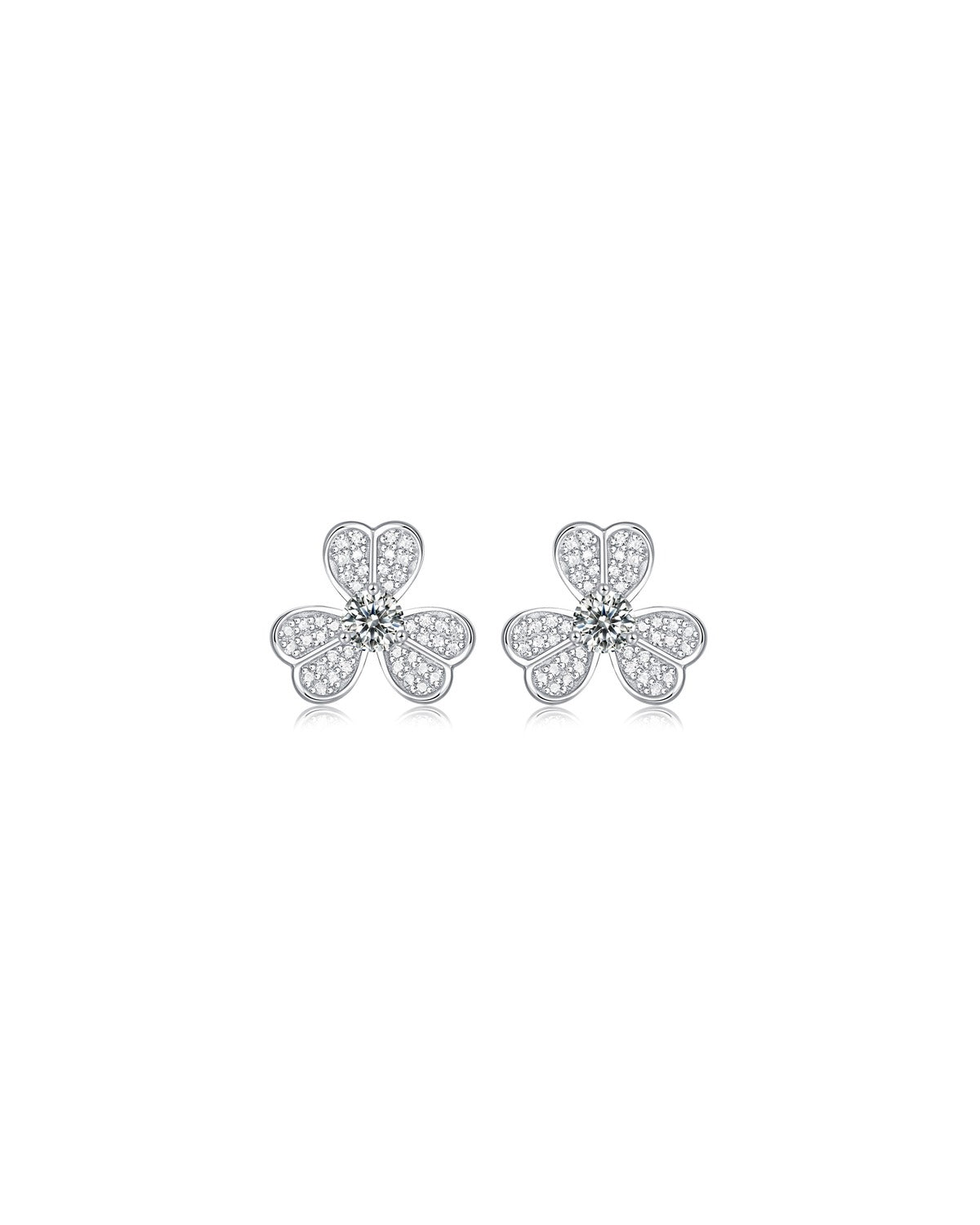 925 Sterling Silver Moissanite Earrings - E11454