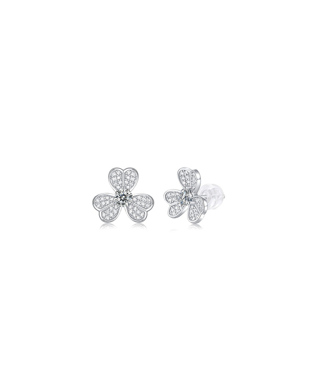 925 Sterling Silver Moissanite Earrings - E11454