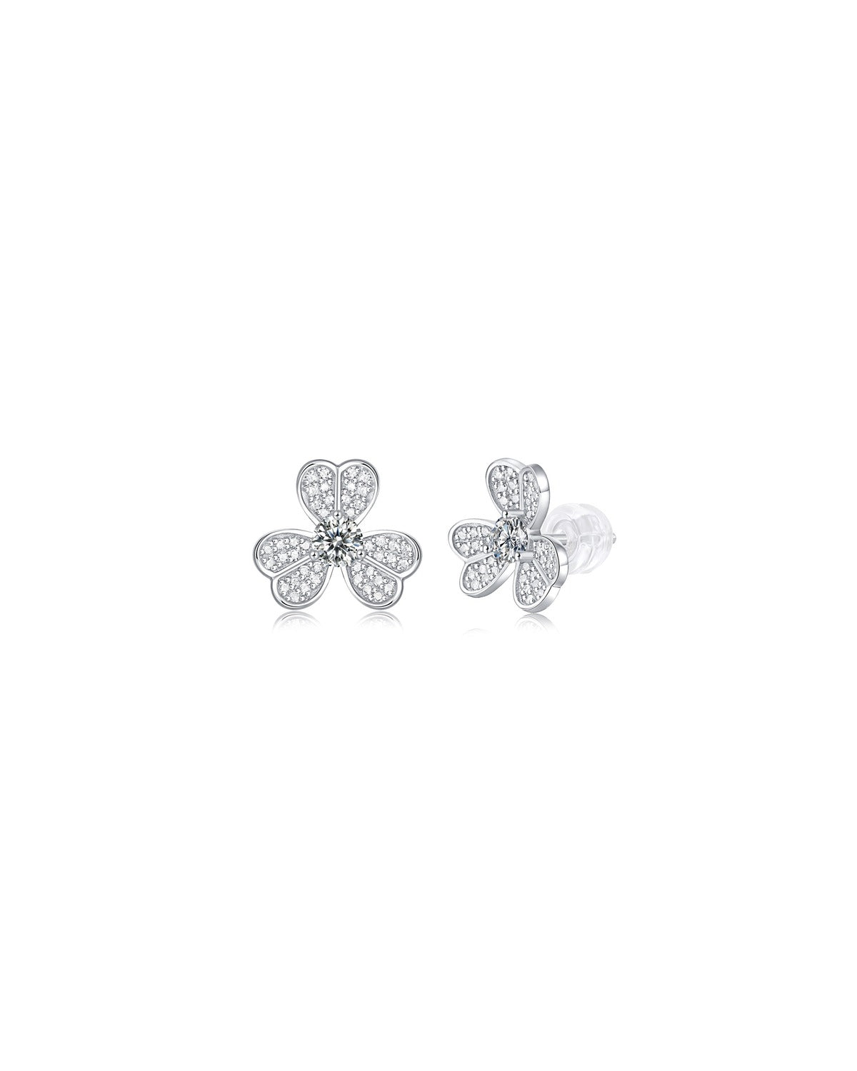 925 Sterling Silver Moissanite Earrings - E11454