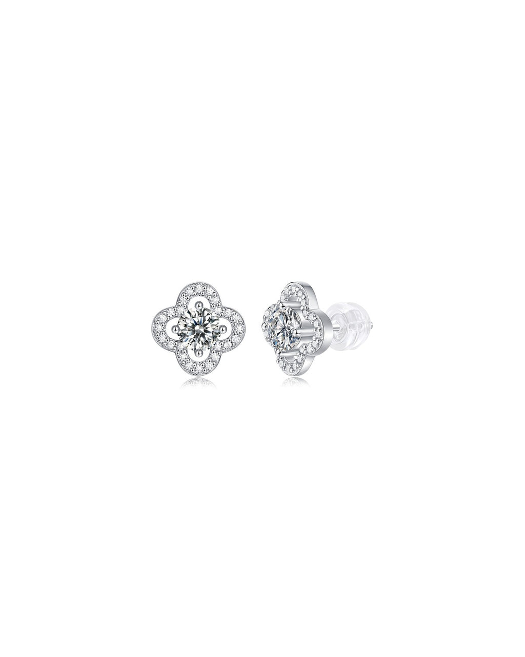 925 Sterling Silver Moissanite Earrings - E11523
