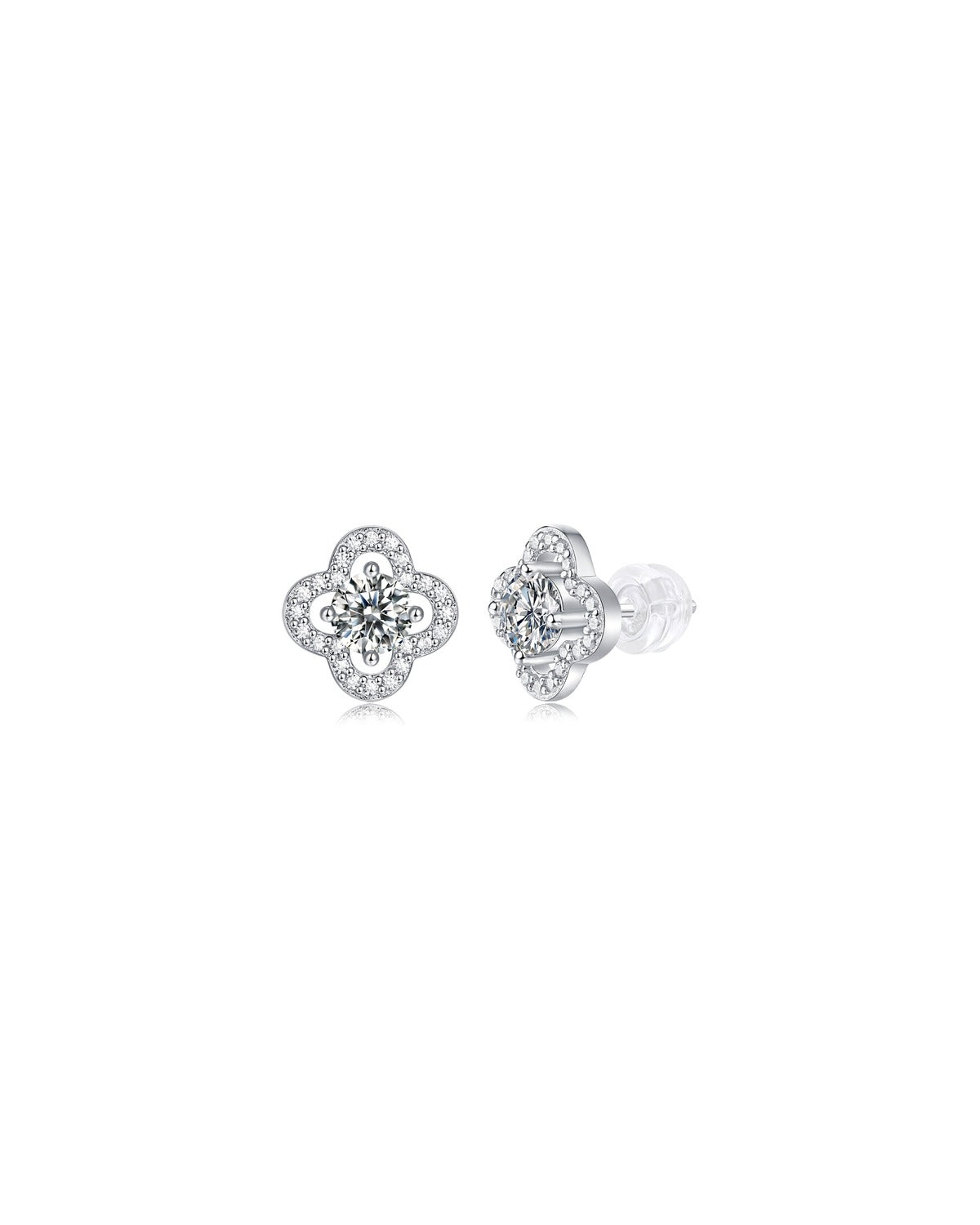 925 Sterling Silver Moissanite Earrings - E11523
