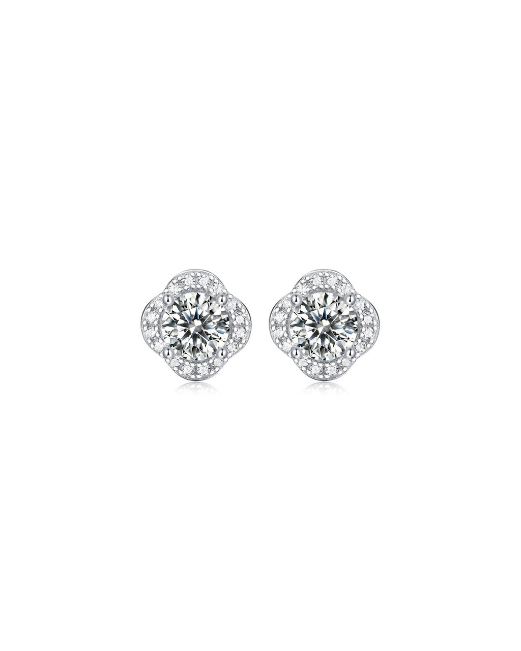 925 Sterling Silver Moissanite Earrings - E11563