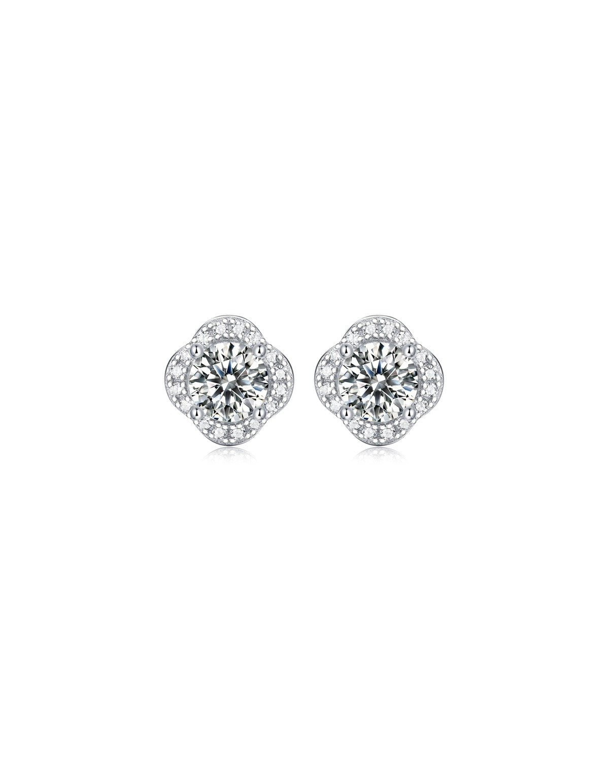 925 Sterling Silver Moissanite Earrings - E11563