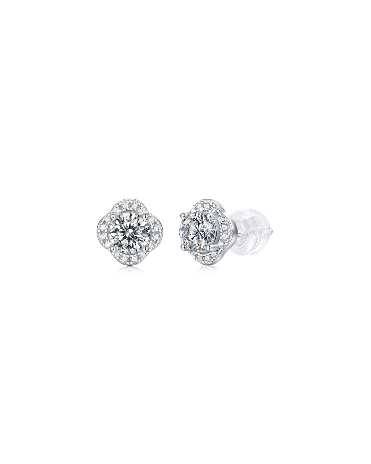 925 Sterling Silver Moissanite Earrings - E11563