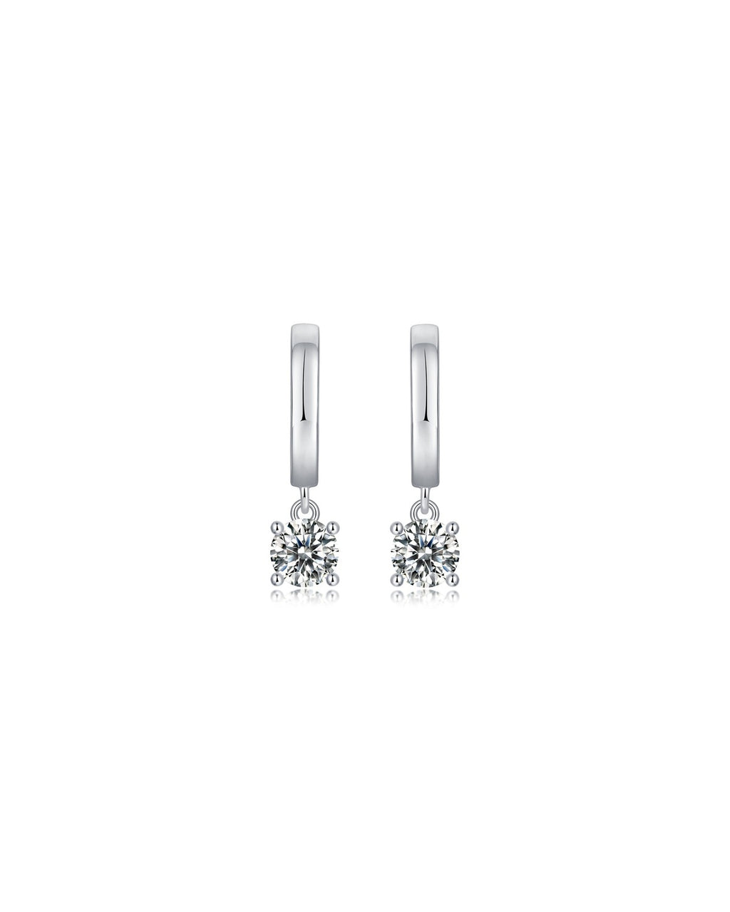925 Sterling Silver Moissanite Earrings - E12879