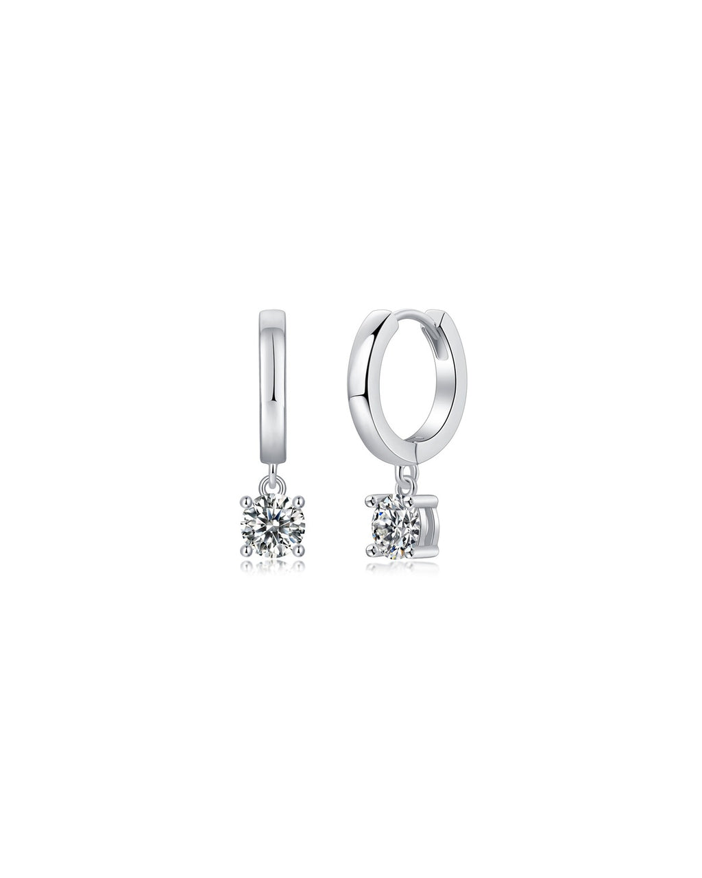 925 Sterling Silver Moissanite Earrings - E12879