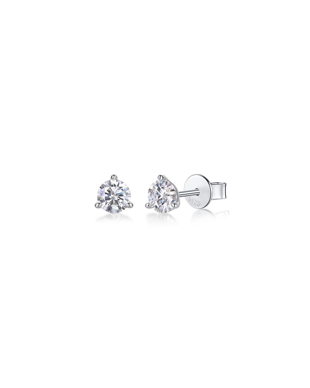 925 Sterling Silver Moissanite Earrings - E12954