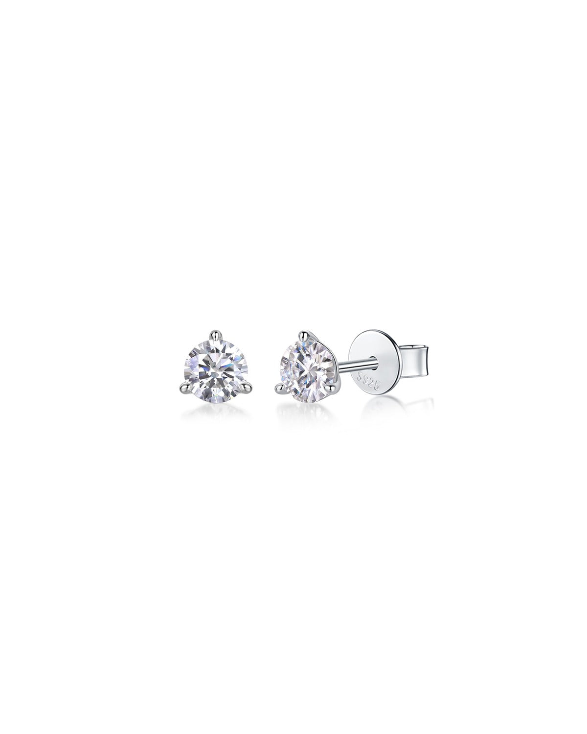 925 Sterling Silver Moissanite Earrings - E12954