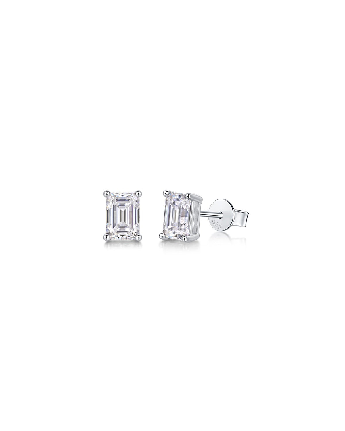 925 Sterling Silver Moissanite Earrings - E12955