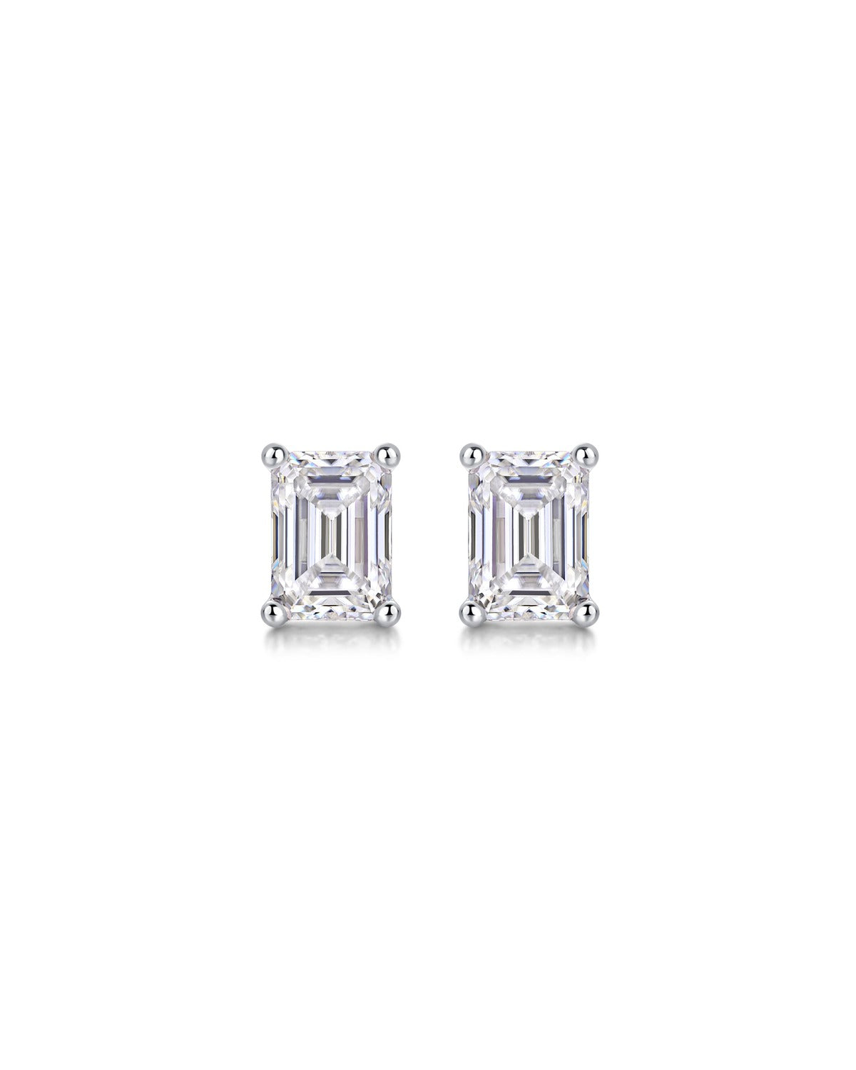 925 Sterling Silver Moissanite Earrings - E12955