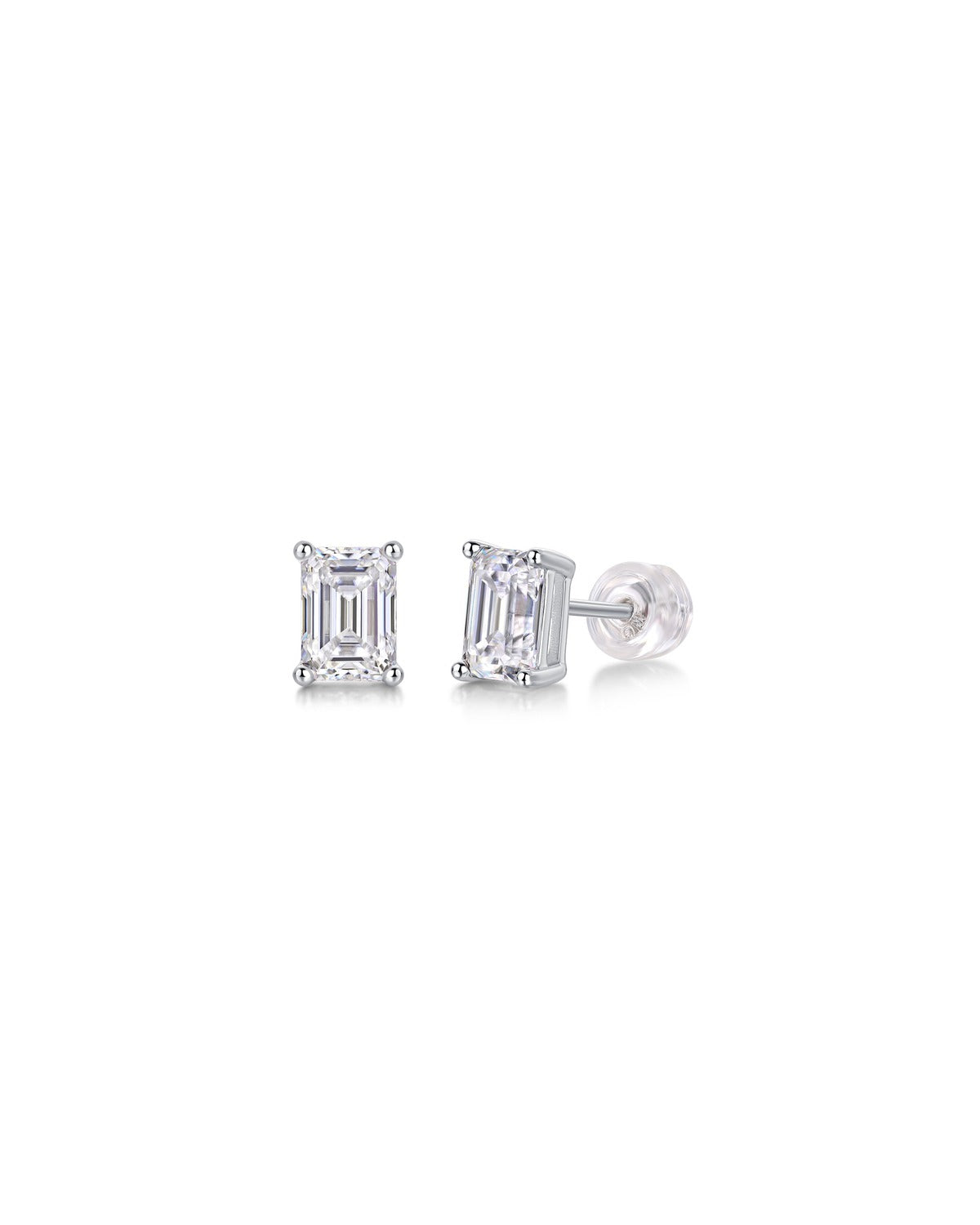 925 Sterling Silver Moissanite Earrings - E12955
