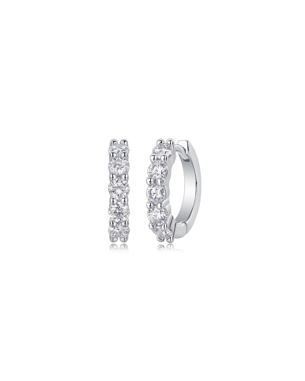 925 Sterling Silver Moissanite Earrings - E13006