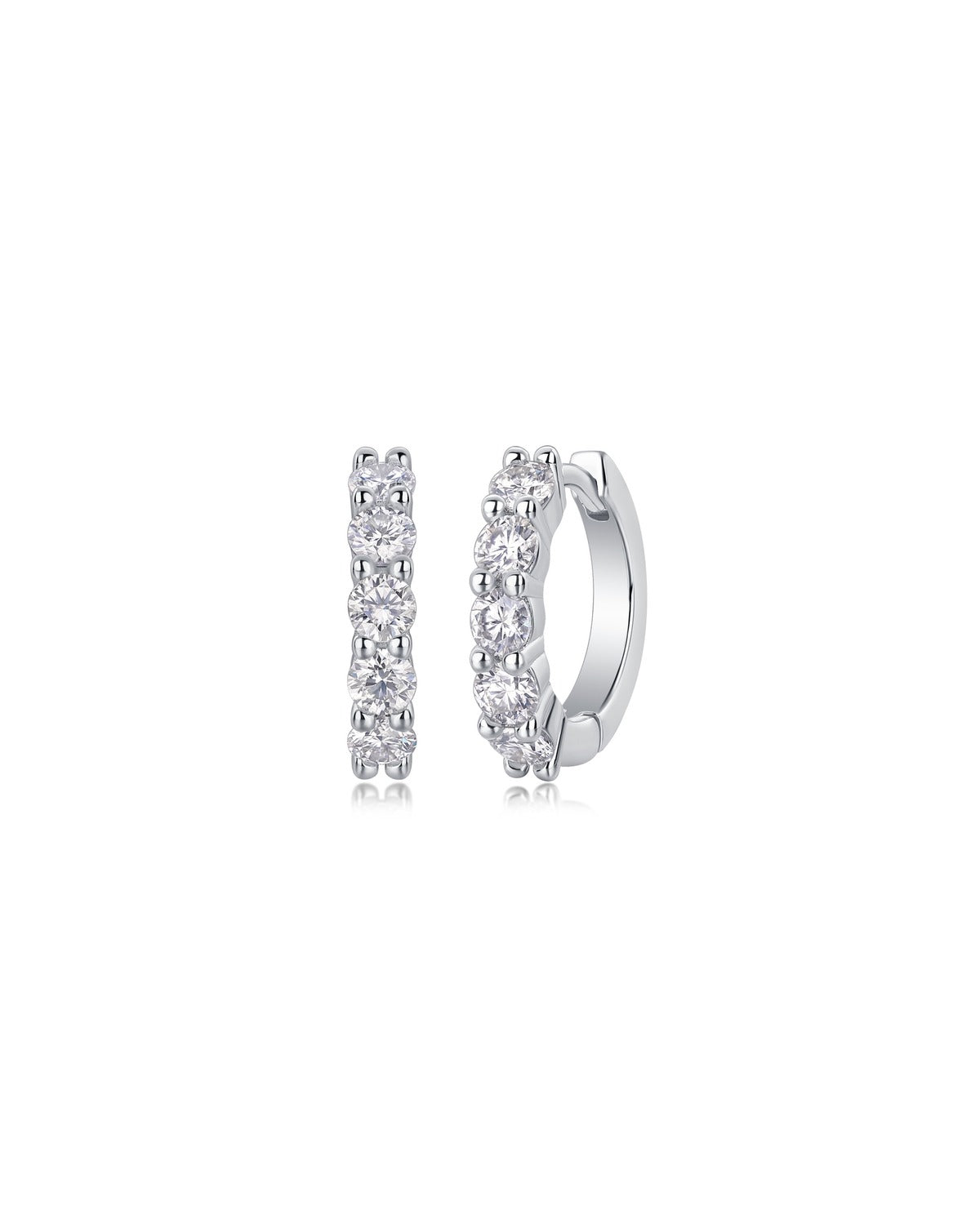 925 Sterling Silver Moissanite Earrings - E13006