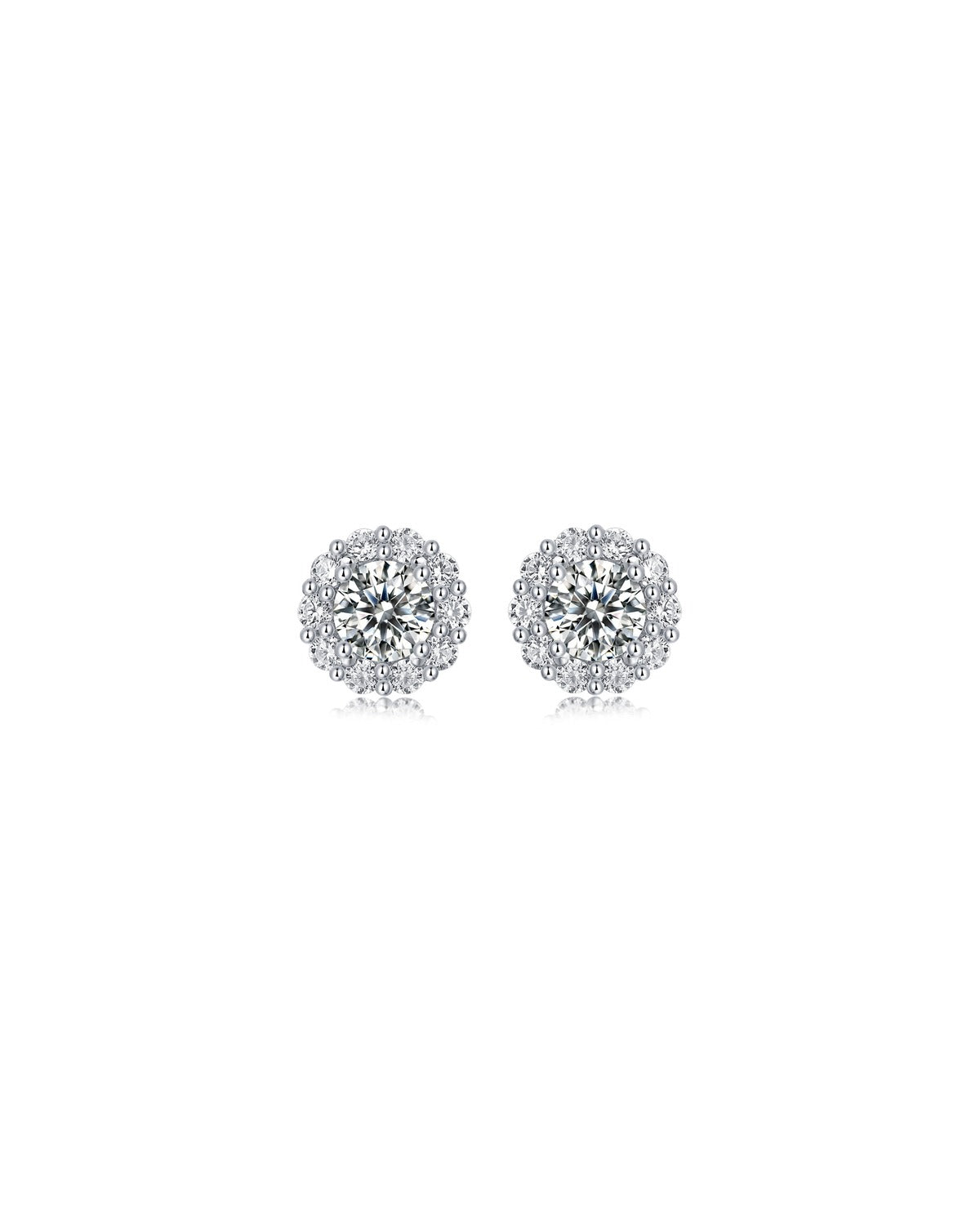 925 Sterling Silver Moissanite Earrings - E13031