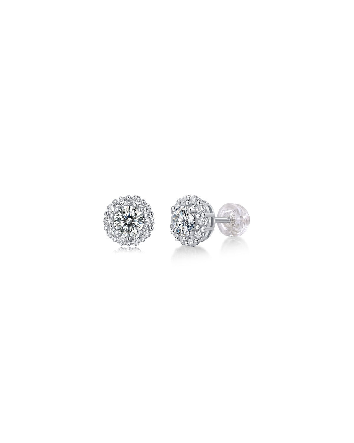 925 Sterling Silver Moissanite Earrings - E13031