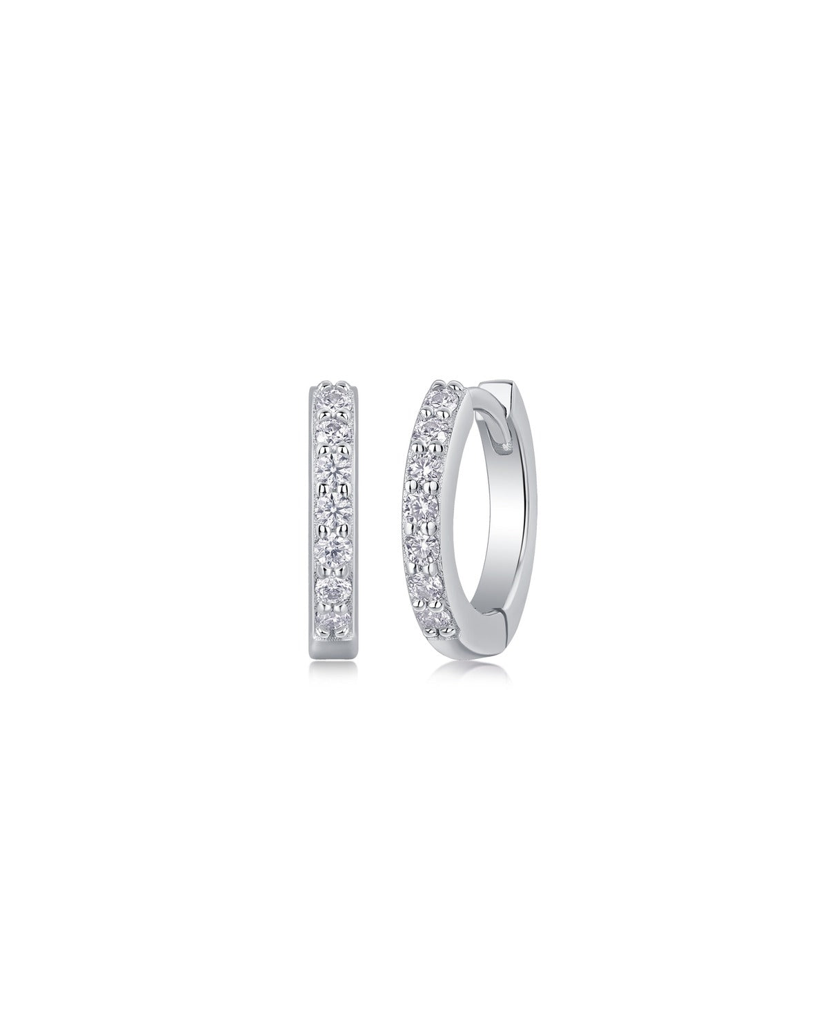 925 Sterling Silver Moissanite Earrings - E13083