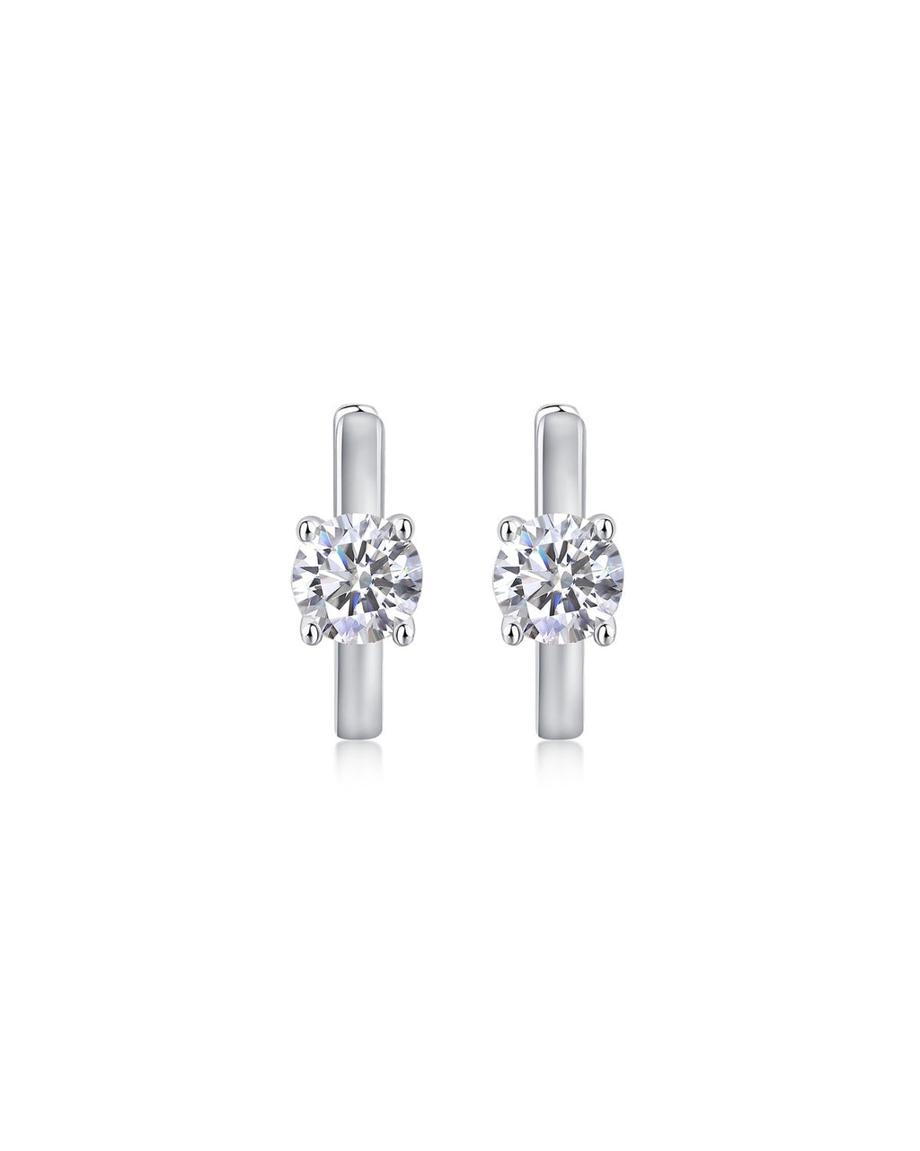 925 Sterling Silver Moissanite Earrings - E13118