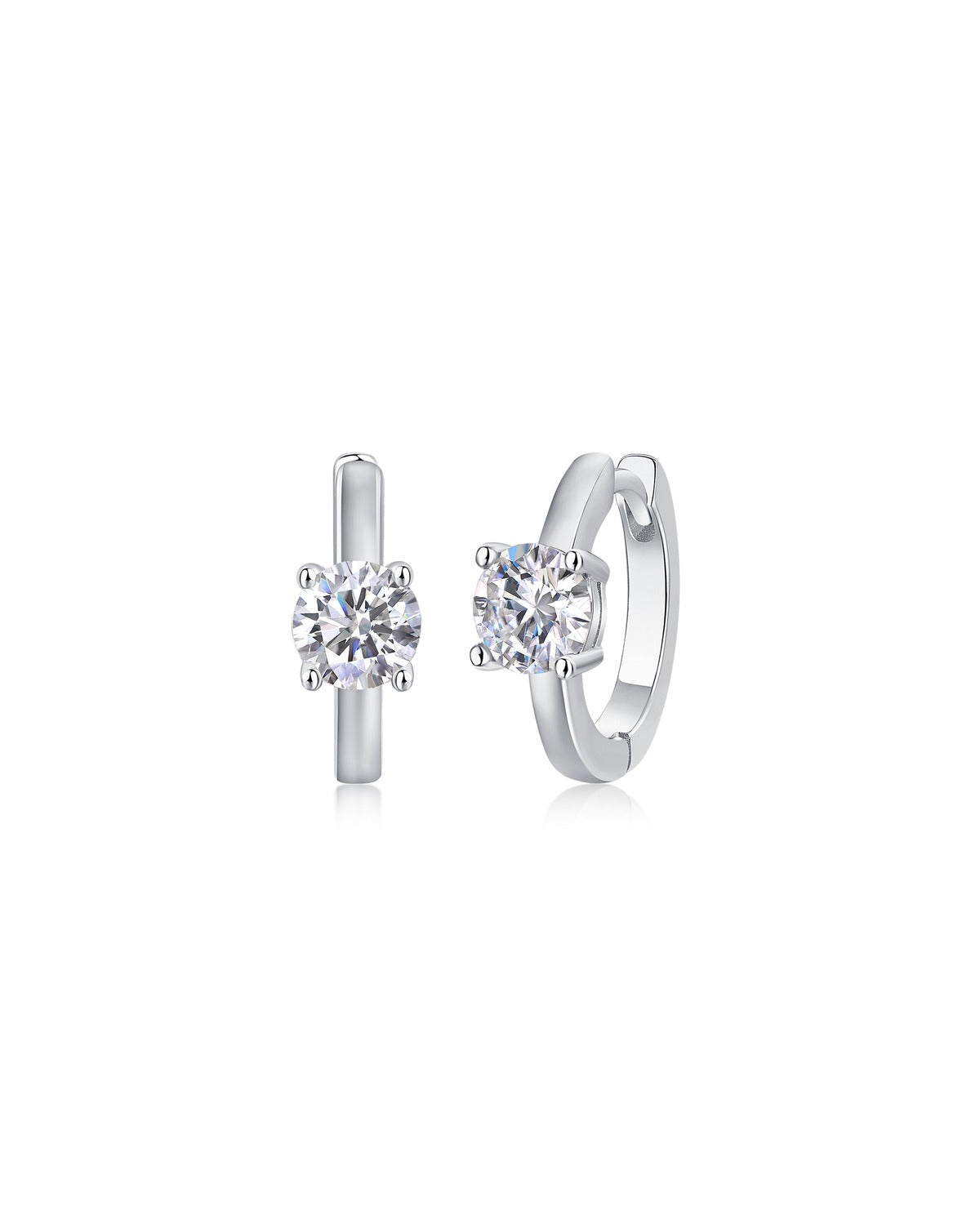 925 Sterling Silver Moissanite Earrings - E13118