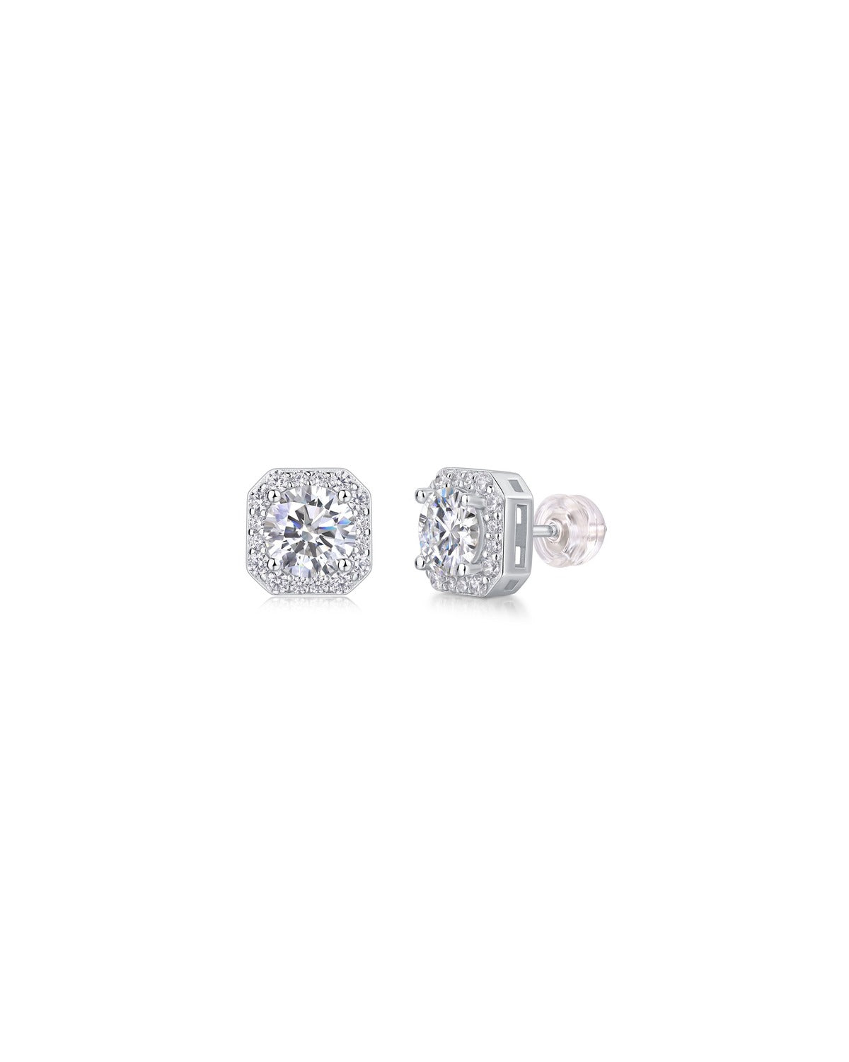 925 Sterling Silver Moissanite Earrings - E13158