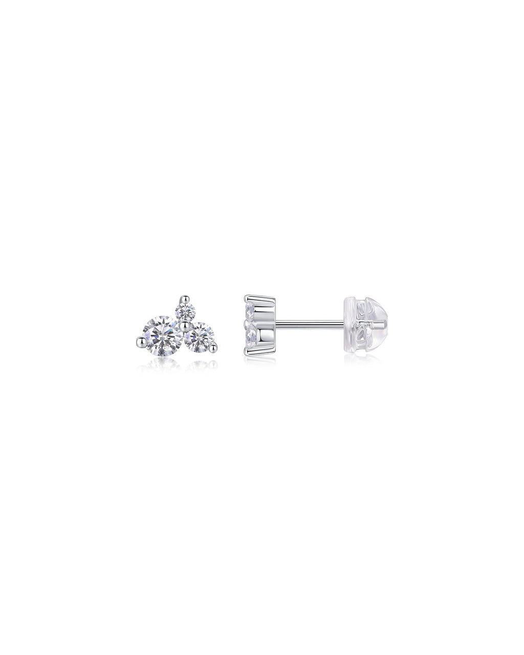 925 Sterling Silver Moissanite Earrings - E13172