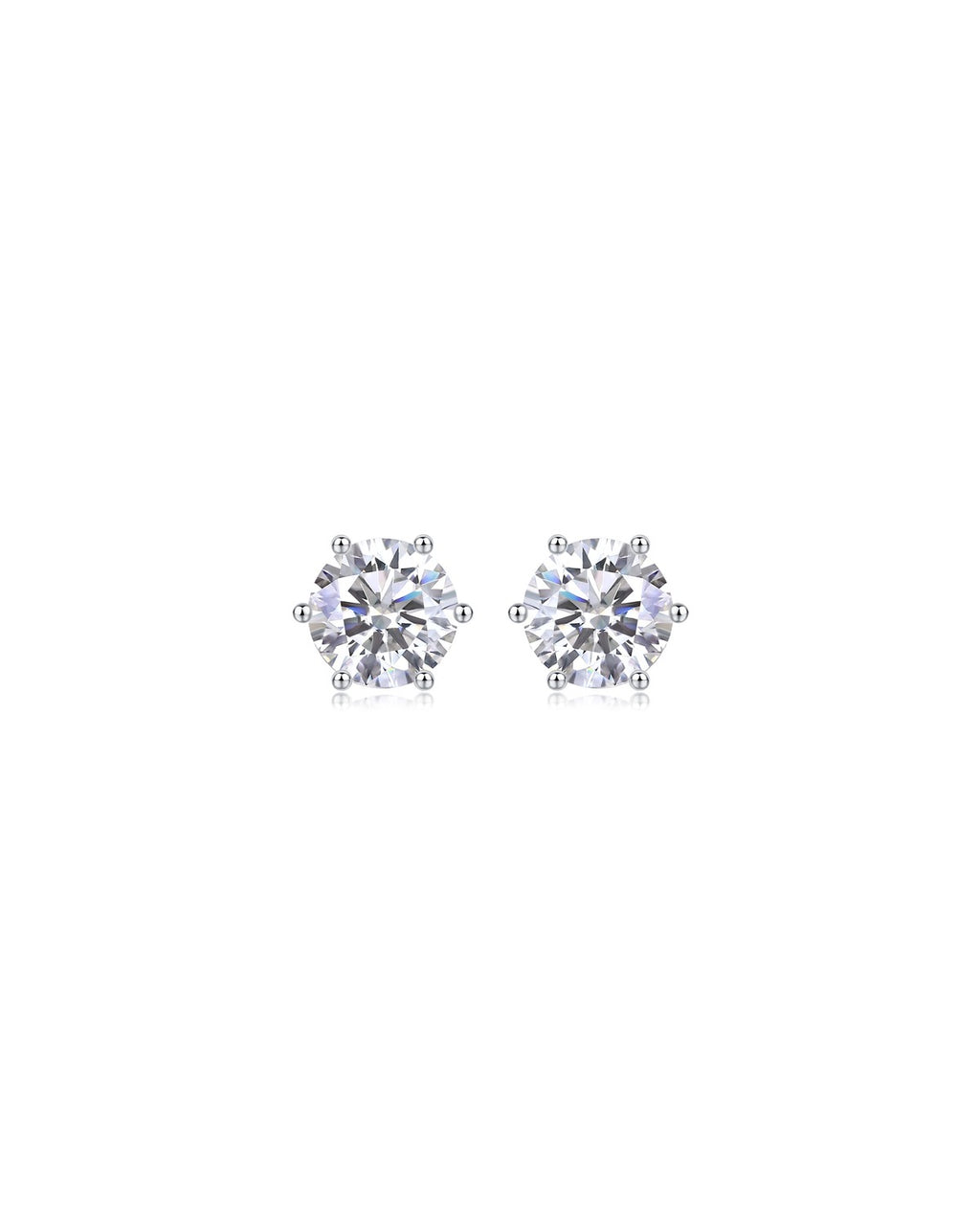 925 Sterling Silver Moissanite Earrings - E13176
