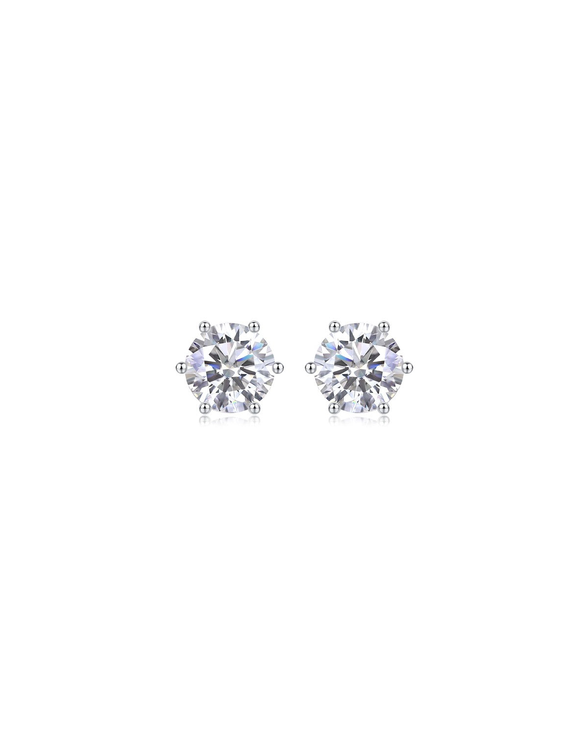 925 Sterling Silver Moissanite Earrings - E13176