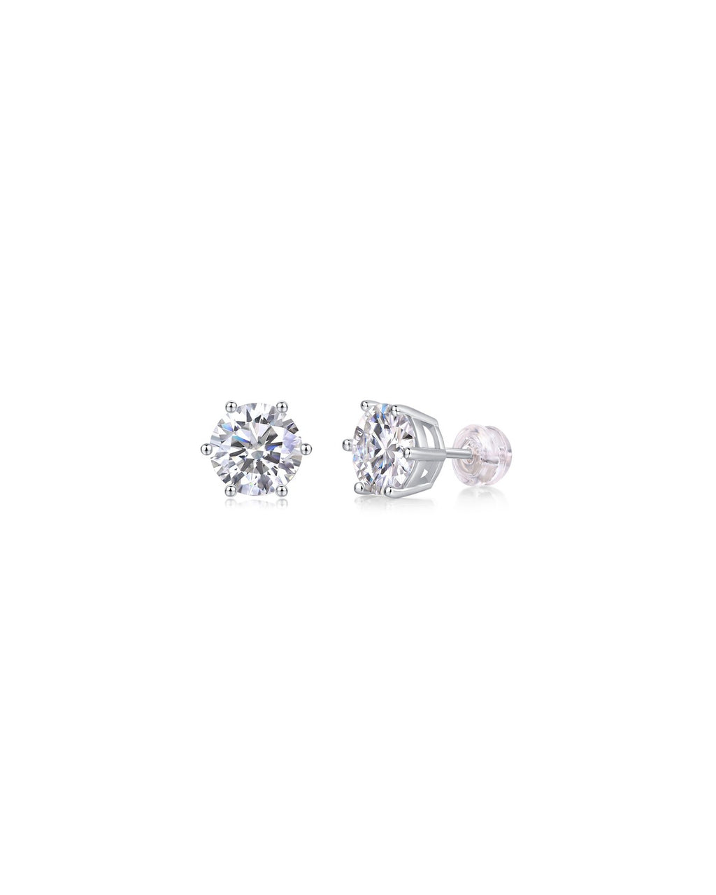 925 Sterling Silver Moissanite Earrings - E13176