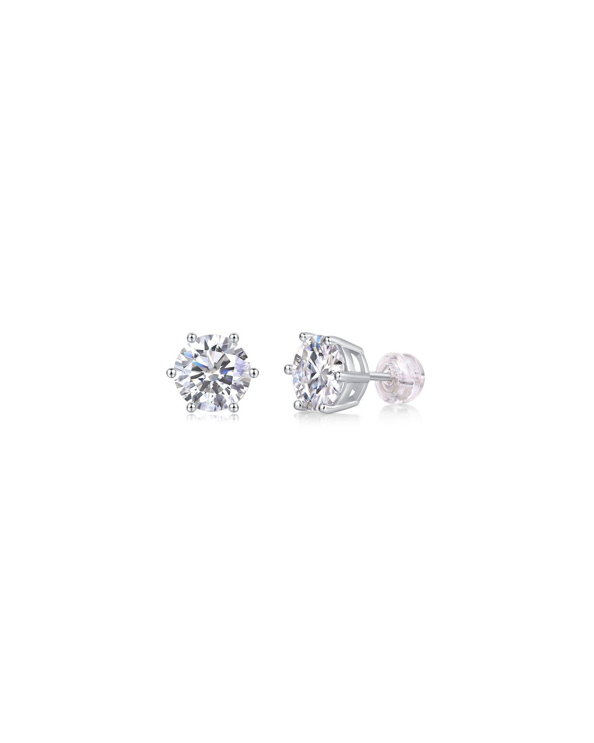 925 Sterling Silver Moissanite Earrings - E13176