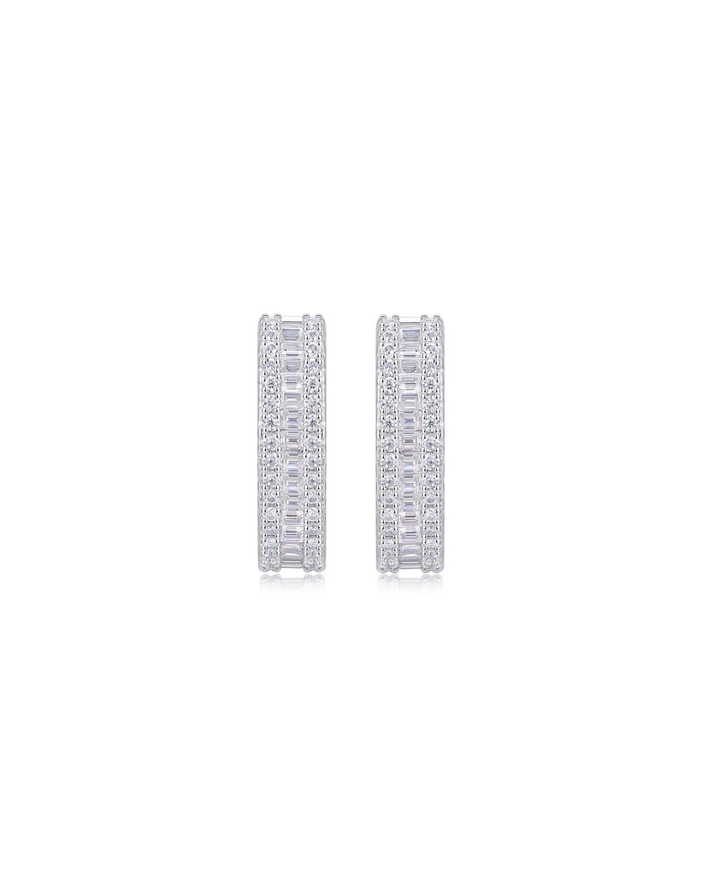 925 Sterling Silver Moissanite Earrings - E13185