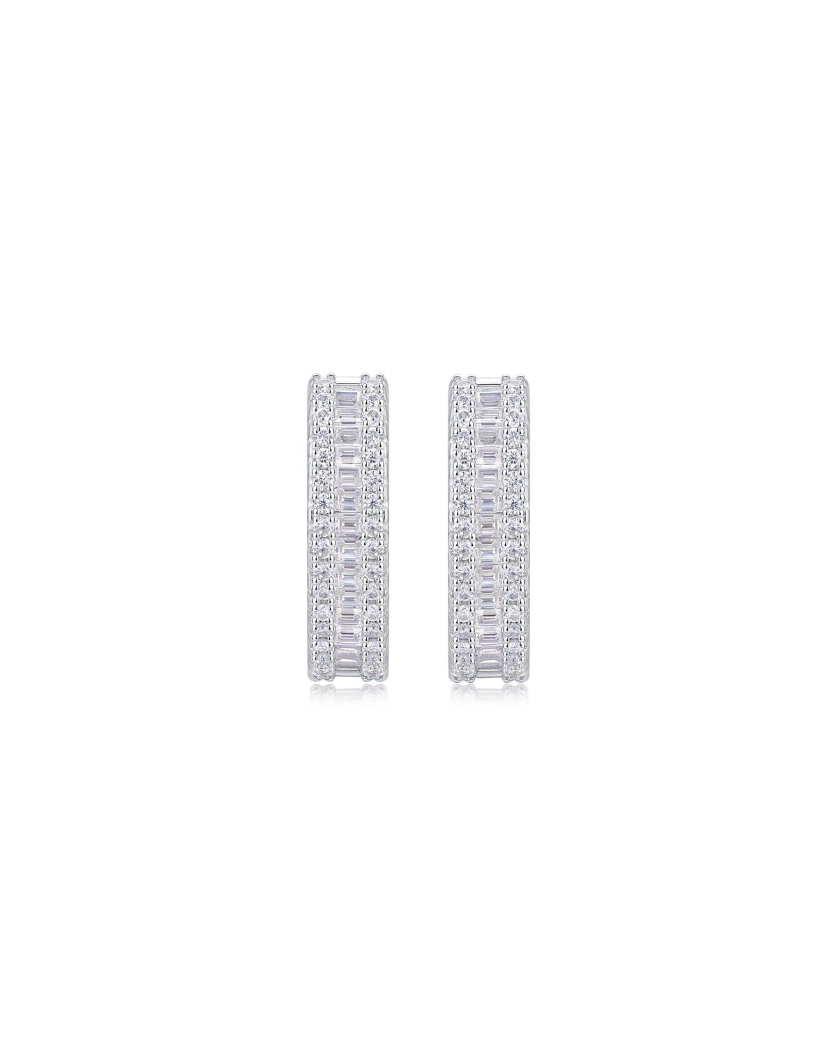 925 Sterling Silver Moissanite Earrings - E13185
