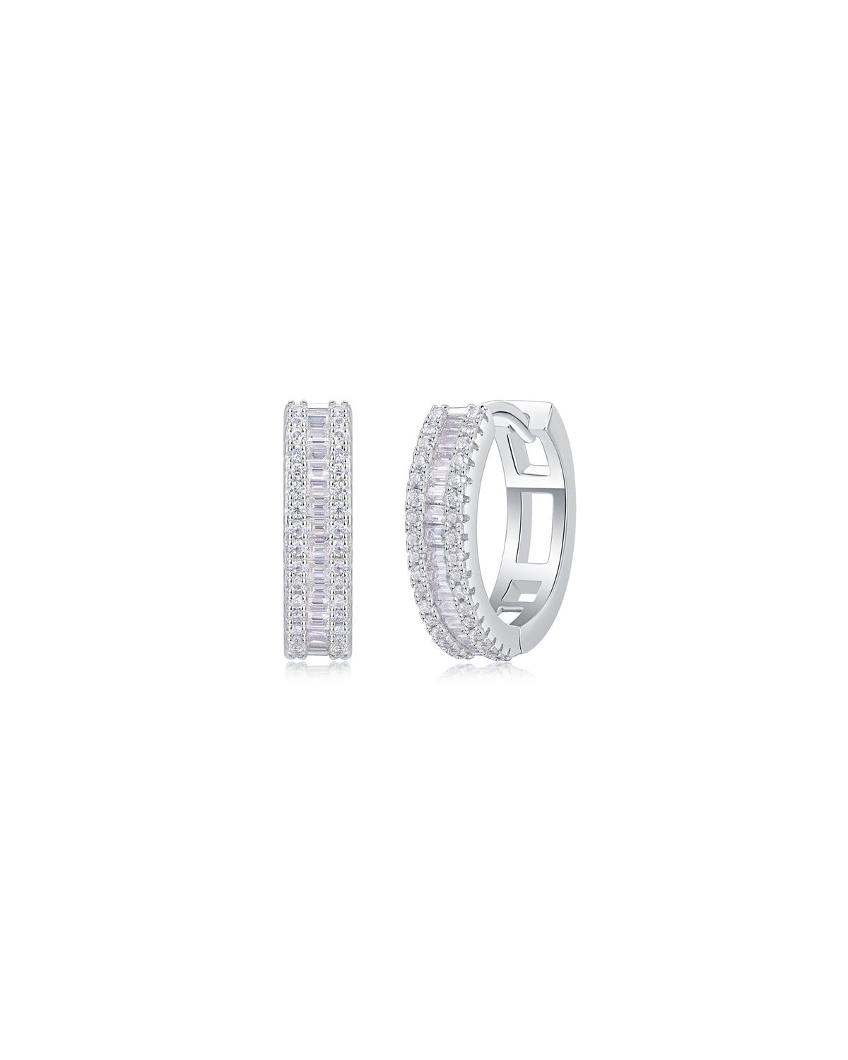 925 Sterling Silver Moissanite Earrings - E13185
