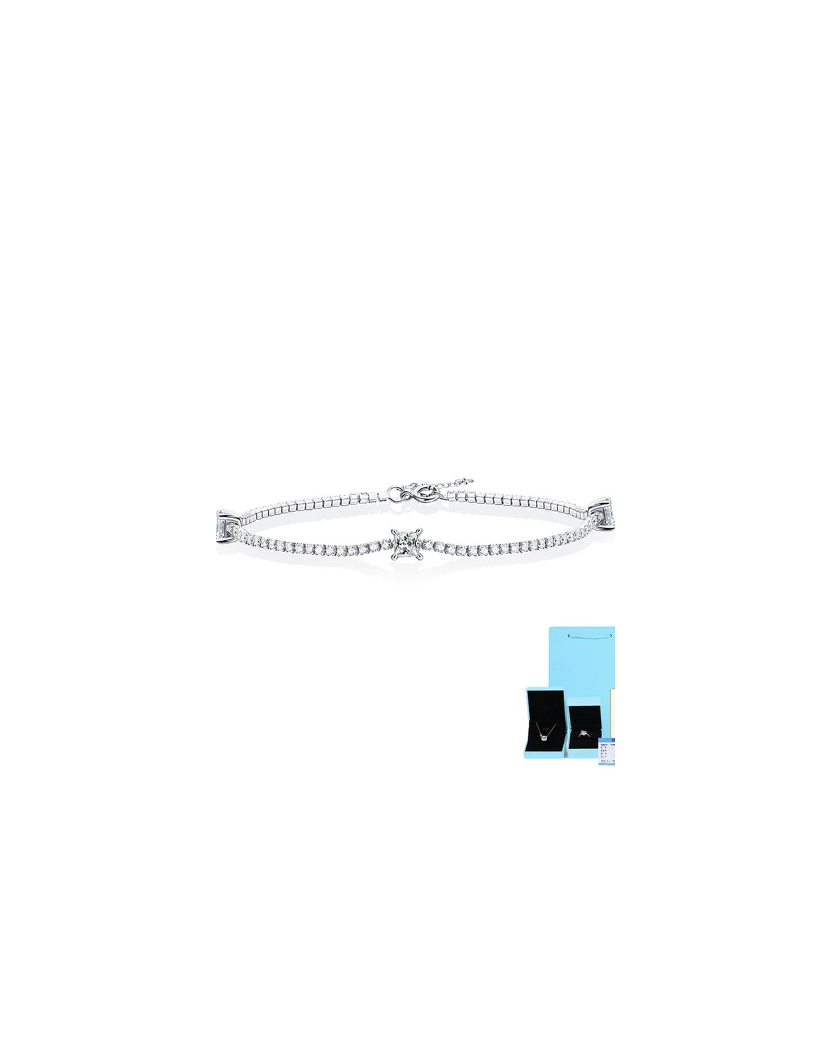 925 Sterling Silver Moissanite Bracelet - Dreamy Starlight